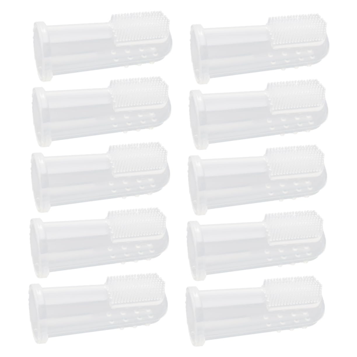 SUPVOX 10pcs Pet Silicone Finger Brush Toothbrush Set for Cats and Dogs Removal Pet Tool Lightweight and Portable Comfortable Design