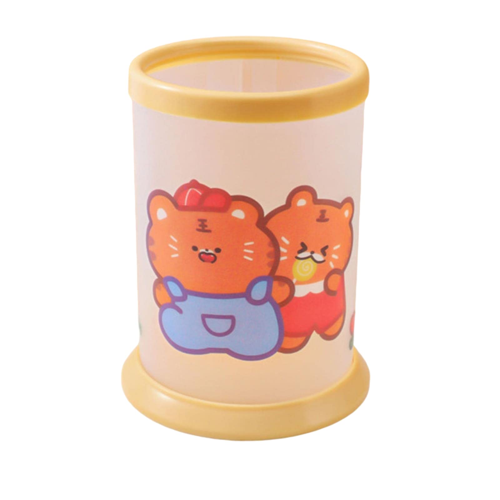 Style Cartoon Animal Pen Holder Creative Round Folding Pencil Barrel Kawaii Stationery Desk Organizer School Office Supplies
