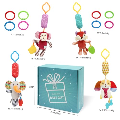 Image of BLOOBLOOMAX Sock rattles for Babies 0-24 Months Baby Animal Foot Finder Educational Toys
