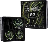 Base hidratante CC Cream para pele madura - Corretivo impecável BB Cream com esponja de cogumelo, almofada de ar impermeável de longa duração, natural (nº 03 – kit de recarga (1 completo + 2 recargas