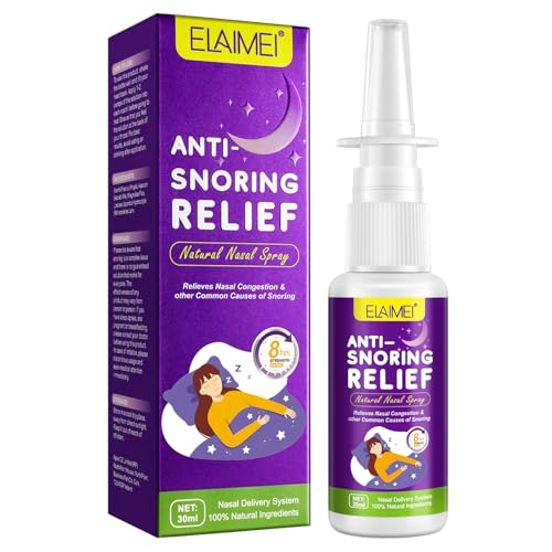 Snoring Aids for Men & Women Natural Anti Snoring Spray Effective Sleep Aid Snore Reduction Improves Airflow Anti Snoring for Better Breathing Relief 8 hrs Prolonged Action (Natural Nasal Spray)
