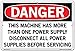 Vestil SI-D-35-D-AL-040 THIS MACHINE HAS MORE THAN ONE POWER SUPPLY DISCONNECT ALL POWER SUPPLIES BEFORE SERVICING Danger Sign, Aluminum, 0.040" Overall Size, 18.5" W x 12.5" H