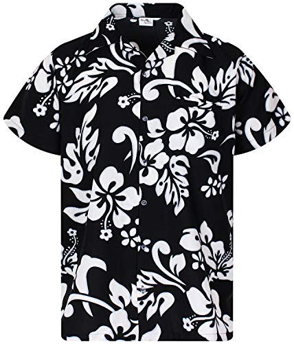 Floral-Vibes Hibiscus-Print Hawaii Colorful Stylish-Shirt Casual Suits Standard-Fit