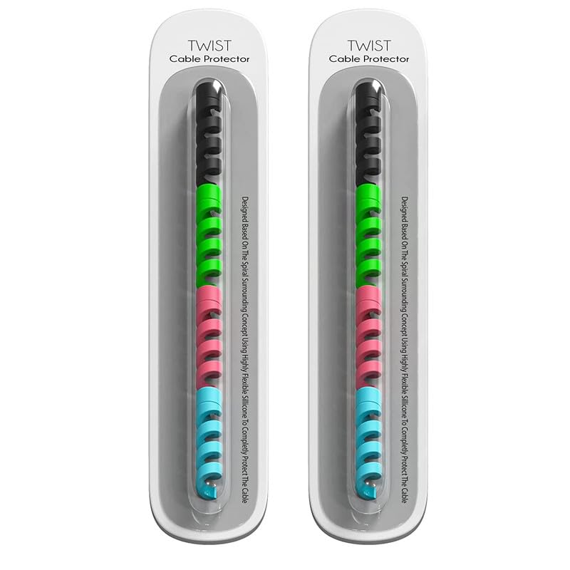 Spiral Cable Protector for Ulefone Power Armor 16 Pro Saver Charging Cord Protective Wire Protector Lightweight Durable Flexible Wire Winder Universal Cable Cover (8 Pieces, SZ.N)