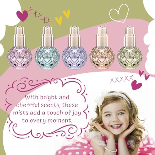 Body Mist Set for Girls Scents of Wishes - 5 Diamond-Shaped Glass Bottles Gold-Toned Finish 5 Exquisite Scents: Berries, Fruits, Citrus, Tropical Vibes,Floral; Fragrance Experience with Premium Design - Image 4