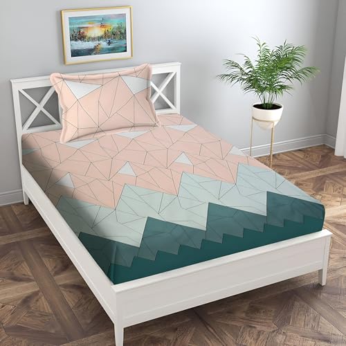 IVAZA 240 TC Polycotton Floral 3D Printed Single Bedsheet with 1 Pillow Cover Hypoallergenic, Wrinkle Free 60x90 Inches | Medley (B0CS6H8PZZ) Amazon Price History, Amazon Price Tracker