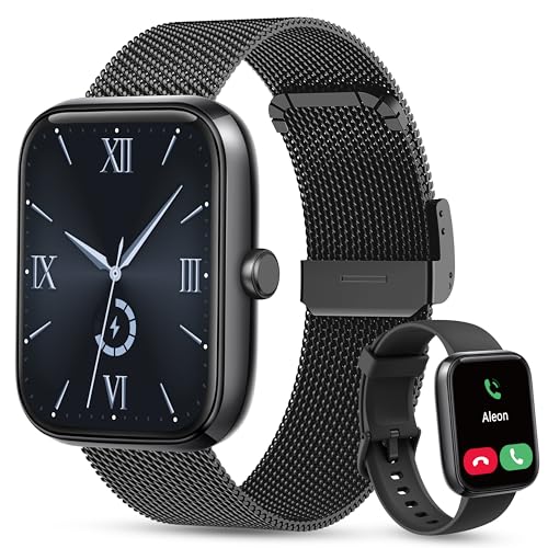 KALINCO Smart Watch Women [2 Bands, 44mm case] 1.83' Alexa Fitness Tracker, Heart Rate, Sleep, Stress Monitor, IP68 Waterproof Smartwatch, Make/Answer Calls, Compatible with iPhone & Android Phones