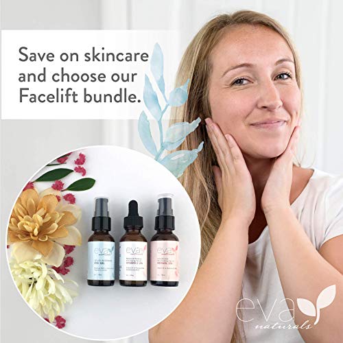 Eva Naturals Facelift in a Bottle - 3-in-1 Anti-Aging Set with Retinol Serum, Vitamin C Serum and Eye Gel - Formulated to Reduce Wrinkles, Fade Dark Spots and Treat Under-Eye Bags - Premium Quality