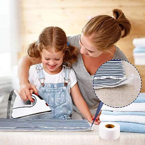 70 Yards Iron On Hem Tape Extra Wide Web Fabric No Sew Hem Tape Roll Iron on Tape with Tape Measure for Jeans Hems Curtain Trousers Garment Clothes (60 mm Wide)