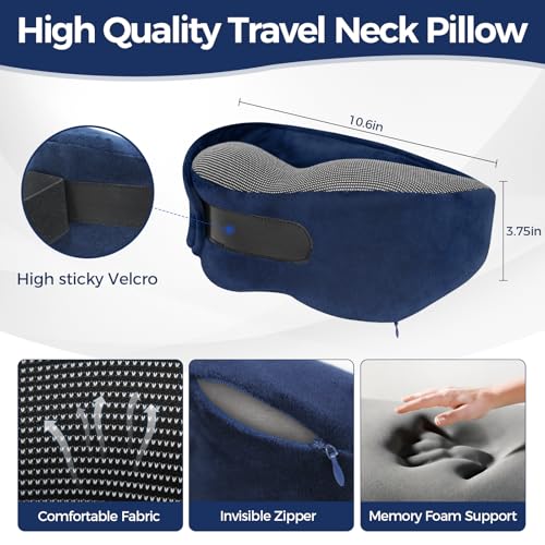 Almohada de espuma viscoelástica para cuello y viaje miniatura 4