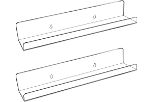 Shelving Décor Envisioned: evron 2 Pack Acrylic Shelves for Wall Storage, Floating...
