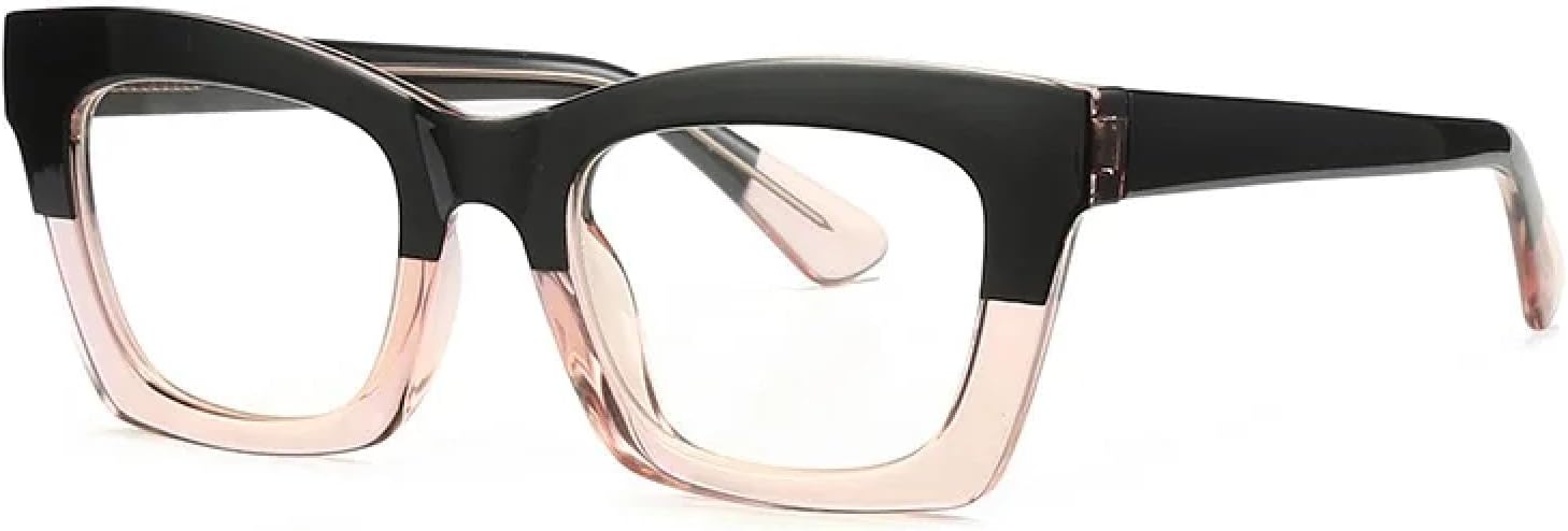 [JJFYYVYF] 女性用メガネフレーム（ブラックピンク）