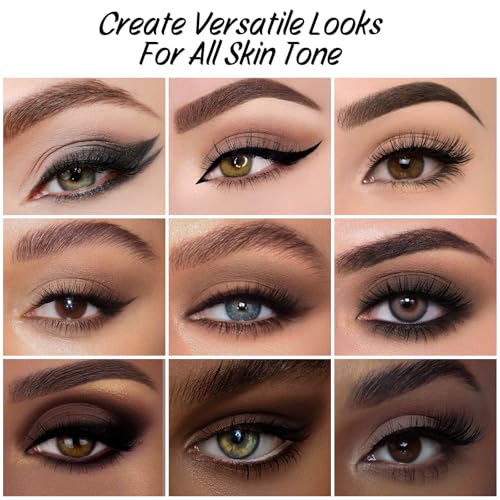 Image of Erinde Nudes Series Mini Eyeshadow Palette, 6 Matte & Satin Neutral Eye Shadows, Cool Tone Taupe Brown Eye Makeup, Multi-Use Powder for Eye, Contour, Brows, Ultra-Blendable, Travel Makeup with Mirror