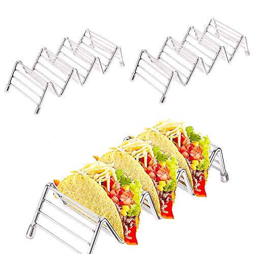 Fyuan Taco Holder, in Acciaio Inox con Cibo