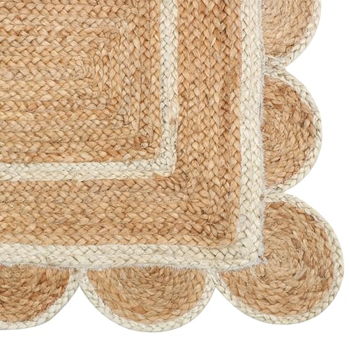 Tapis en jute fait main de haute qualité rectangulaire 60x90