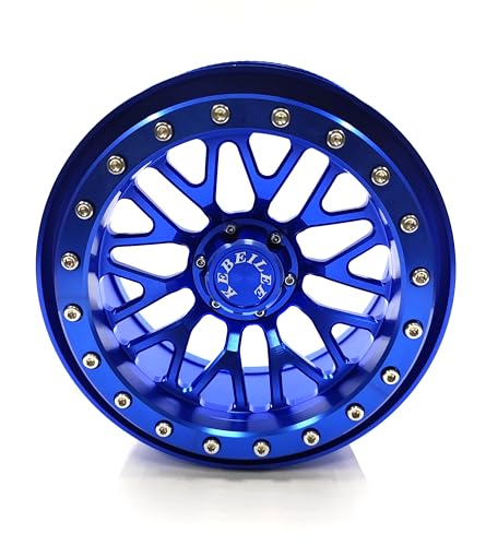 KEBEILEE CNC Aluminum wheel for PRO-Line MX43 tire For Traxxas XRT&XMAX 1pcs (blue)