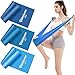 Haquno Bandas Elasticas Fitness(3pcs), 1.5M Cintas Elasticas con 3 Niveles de Resistencia, Pilates, Crossfit, Estiramientos, Musculacion, Piernas, Brazos, Fuerza