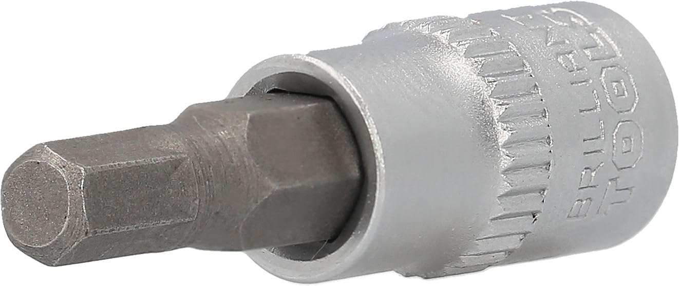 BRILLIANT TOOLS BT020822 Llave de vaso con punta de 1/4" con hexágono interior, 5 mm [Powered by KS TOOLS]