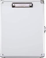 Vista 3 de Vaultz Whiteboard Locking Storage Clipboard, Holds 8.5 x 11 Sheets, White/Silver/Black
