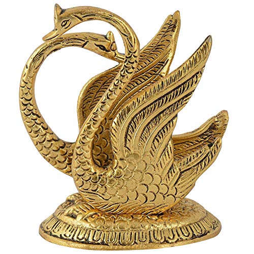 CRAFTAM Oxidize Metal Decorative Golden Swan Duck Shape Napkin, Tissue Paper Holder for Kitchen Dining Table (Size L*B*H :10 x 7 x 11 cm, Golden)