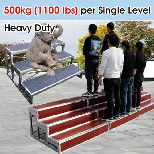 Non-Slip Multi-Tiered Choral Risers | Versatile Choir Platform & Lectern | Ideal for Classroom, Theater & Speaking Events | Durable & Stable Design