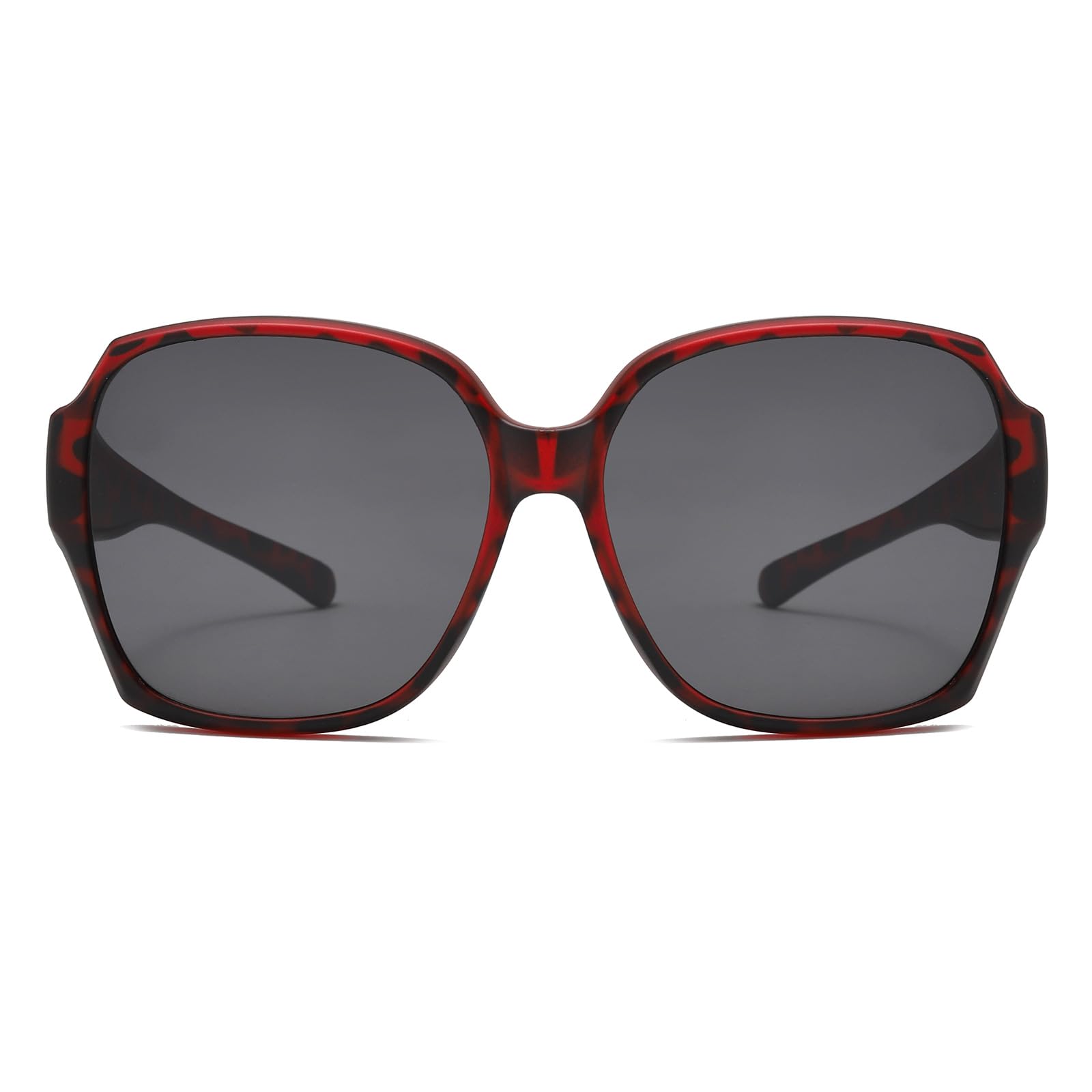 YAMEIZE Trendy Polarized Wear Over Sunglasses - Anti Glare UV Protection Rectangle Cover Over Eyewear Driving for Men Women