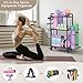 Multi-Functional Home Gym Storage Rack - Yoga Mat Storage Rack, Dumbbell Weight Rack & Workout Equipment Storage with Heavy-Duty Steel Construction for Gym Fitness Organizer (Black)