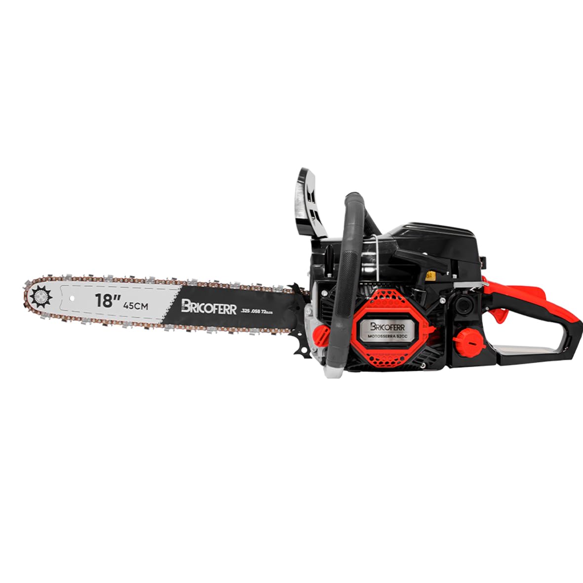 Bricoferr Motosierra 2 tiempos 52 cc 2.5HP