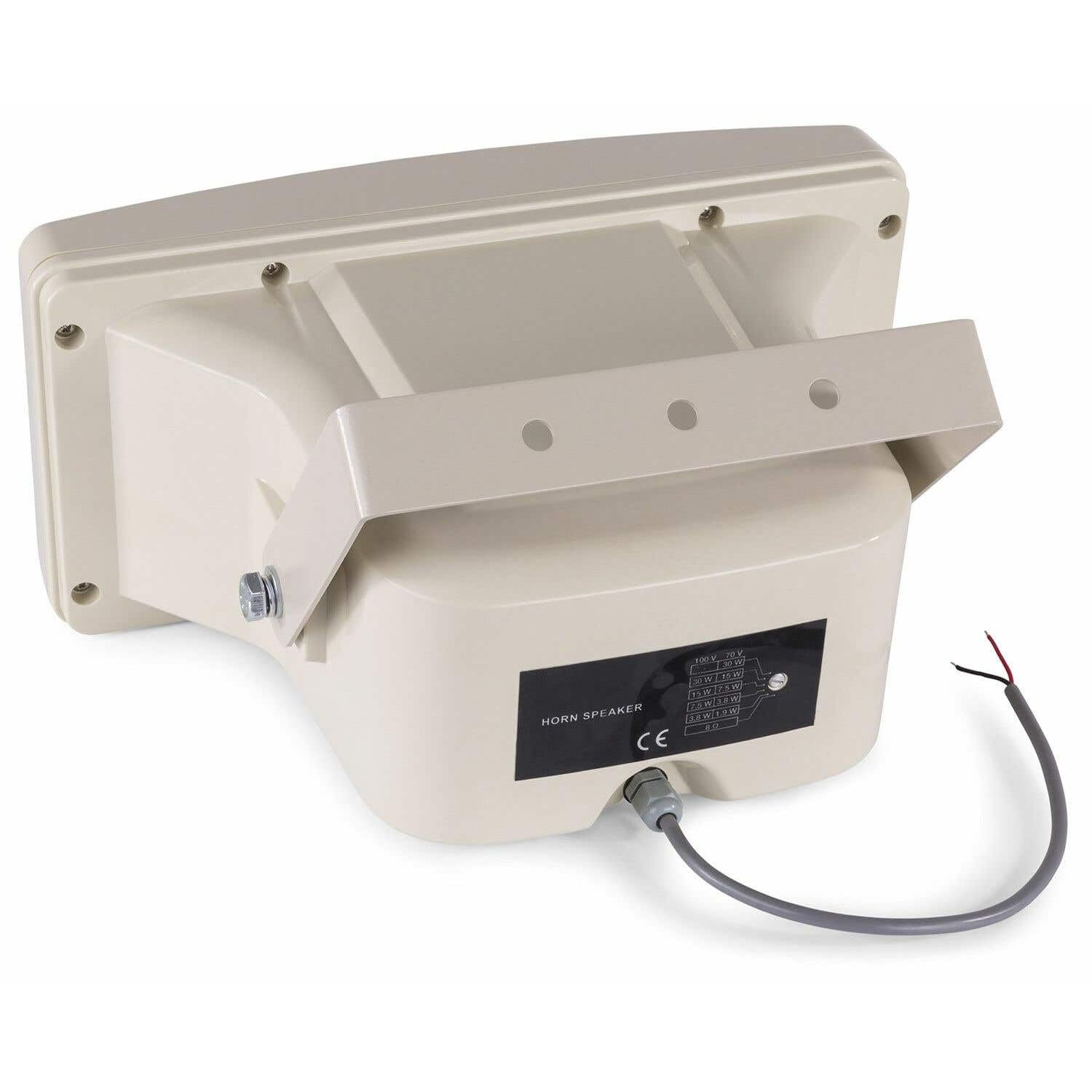 Power Dynamics HS30M - Altavoz de bocina, Ideal para Espacios Grandes, 100V / 5 W, 10 W, 15 W y 30 W, calificación IP65 para Uso en Exterior, se suministra con Soporte de Montaje