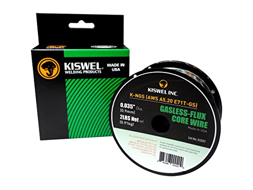 (Made In USA) Kiswel K-NGS E-71TGS 0.030in. Dia 2lb. Gasless-Flux Core Wire Welding Wire (1 spool)