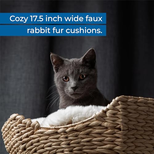 Habitat Haven The Bungalow Cat Tree - Luxury Cat Condo, Large Modern Indoor Tower with 2 Faux Fur Beds, Scratching Posts, Toys, and Den for Cats, 23.5-Inch Width x 18-Inch Depth x 43-Inch Height by Habitat Haven - Image 7