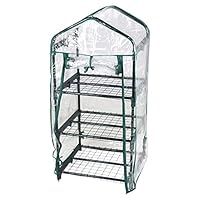 Parkland Mini Greenhouse Cold Frame PVC Plastic Outdoor Garden Steel Frame Plants Grow House