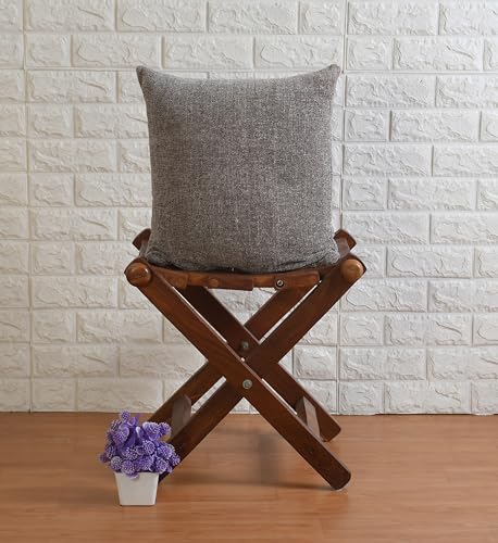 Image of SASHAA WORLD Grey Chenille Cushion Cover | Soft and Durable Decorative Pillow Cover for Living Room, Bedroom, Sofa, and Home Decor | Elegant Design, Cozy and Stylish Accent for Home Decor |45x45 cm
