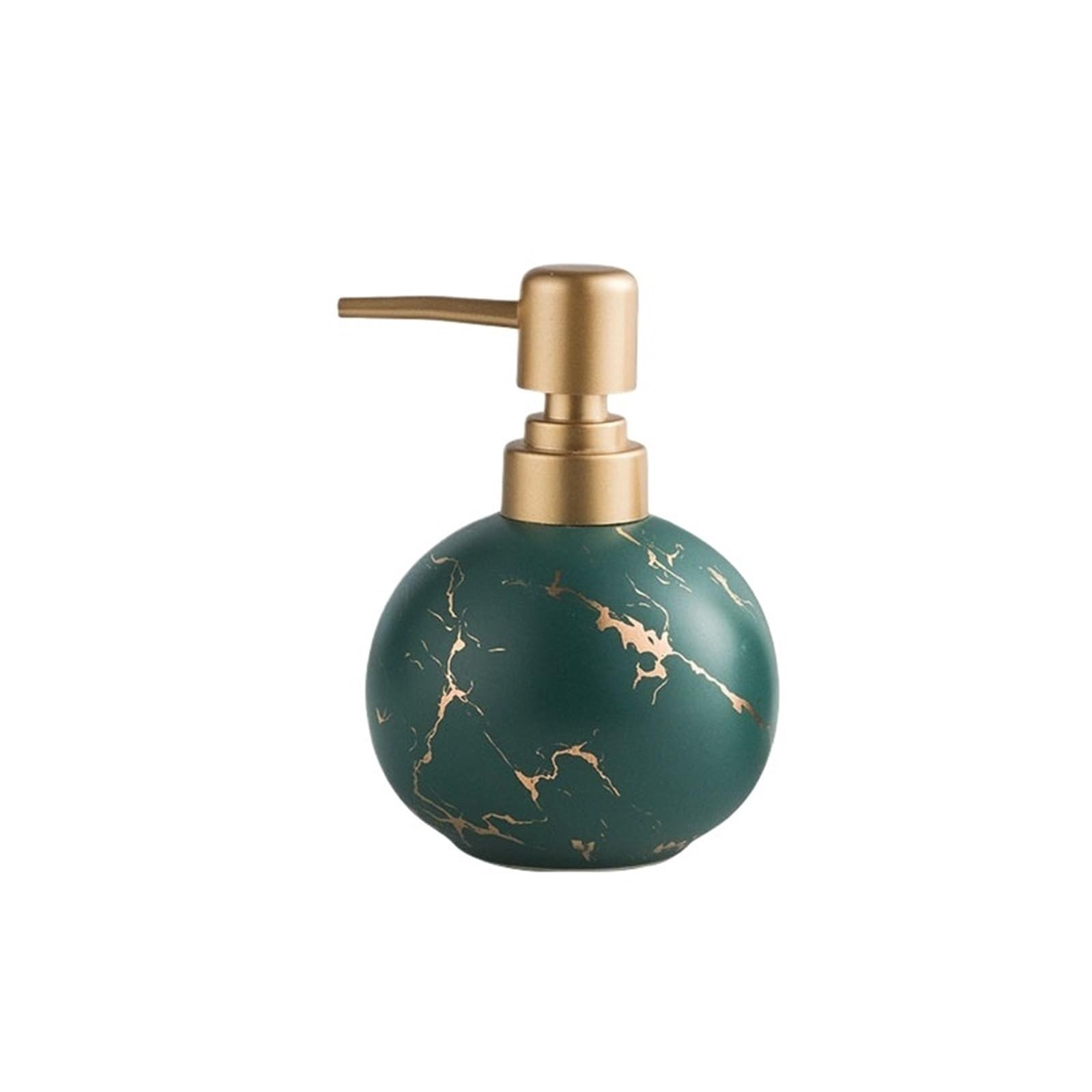 Cyairong-22 Green Soap Dispenser 300Ml Ceramic Ball Soap Dispenser With Pump Bathroom Shower Gel Press Bottle(Green)