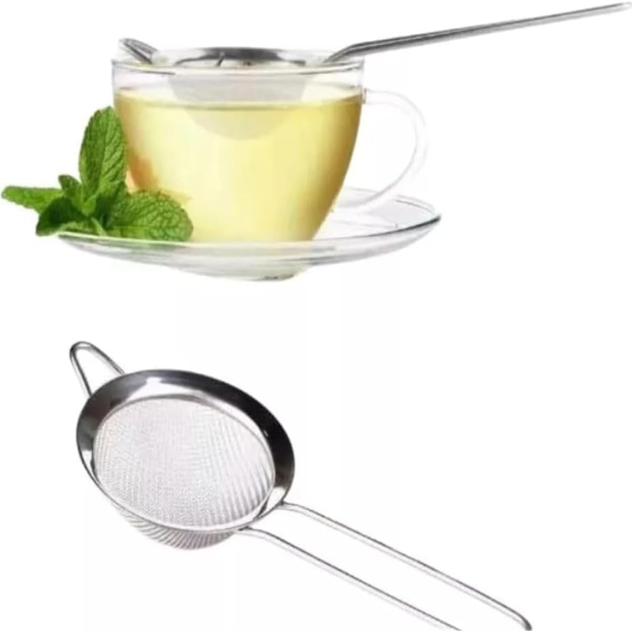 Jogo 3 Peneiras em Aço Inox Resistente Luxo Para Coar Polvilhar Versátil, Durável, com Suporte para Panelas e Travessas, Resistente a Temperaturas e de Fácil Manuseio PRÓODOS