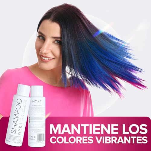 NYK1 Champu Sin Sulfatos Ni Parabenos (500ml) Shampoo Sin Sulfato Para Extensiones, Coloración Y Tratamientos De Queratina - Limpieza Suave Y Cuidado Posterior Orgánico Para Todo Tipo De Cabello - imagen 6