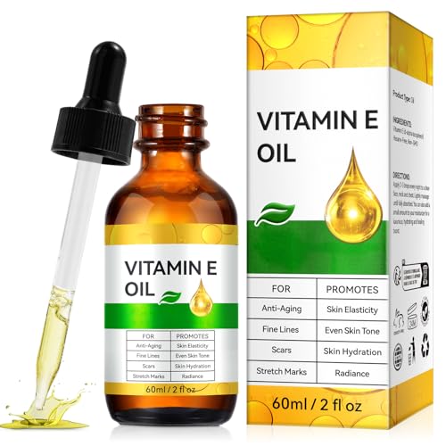 SDJUFEI Vitamin E Oil Vitamin E Oil for Skin Scars Face & Full Body Moisturize Dry Skin and Radiant Skin Body Bath Oils Organic Pure Easy to Absorb