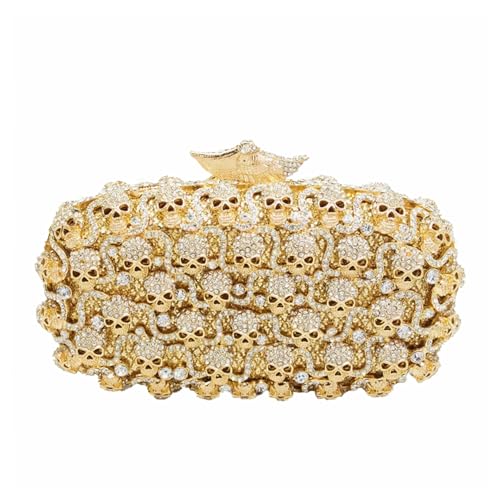 Image of DJBM Glitter Skulls Rhinestone Purse Women's Clutch Handbags Crystal Evening Bags Diamond Evening Clutches for Party Prom