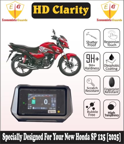 Image of 9H Screen Guard for Your Honda SP 125 OBD 2B | HONDA SP 160 OBD2B [ 2025 ] | LCD Digital Meter Protector | Anti-Scratch TFT Display Cover | HD Clarity Speedometer Film | Scooter Dashboard Accessory