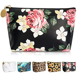 Noozion Makeup Bag for Purse Cute Cosmetic Bag Travel Toiletry Bag Pouch Waterproof Organizer Bag for Women Girls