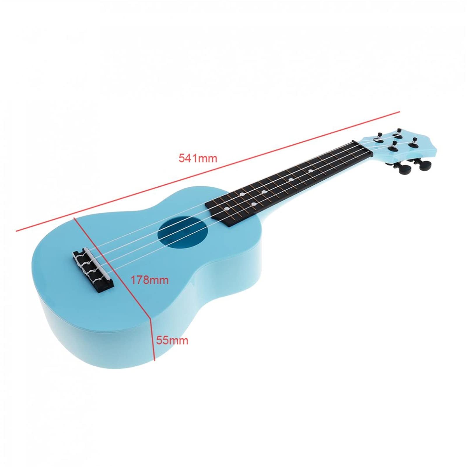 Ukulele Soprano Ukulele 21 Cal Kolorowe Akustyczne 4 Struny Hawaje Instrument Gitarowy dla Dzieci i Początkujących Muzyki