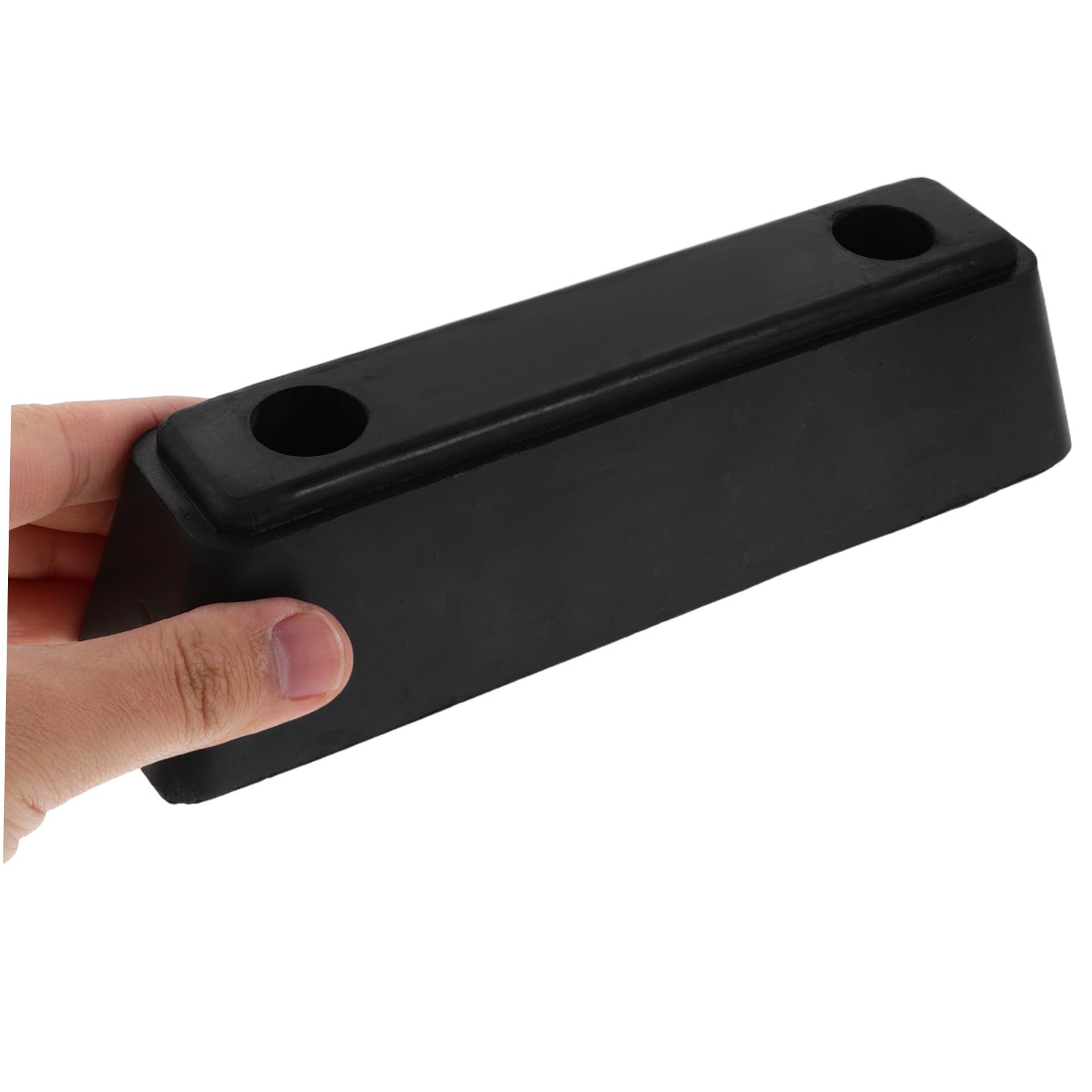 Bloc de Pare-Chocs en Caoutchouc Rectangulaire pour Camion Remorque Noir