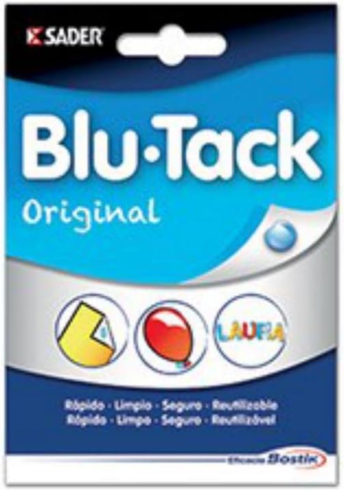 Sader Blu Tack Pâte Adhésive Réutilisable pour Fixation et Décoration Pâte à Fixe Sans