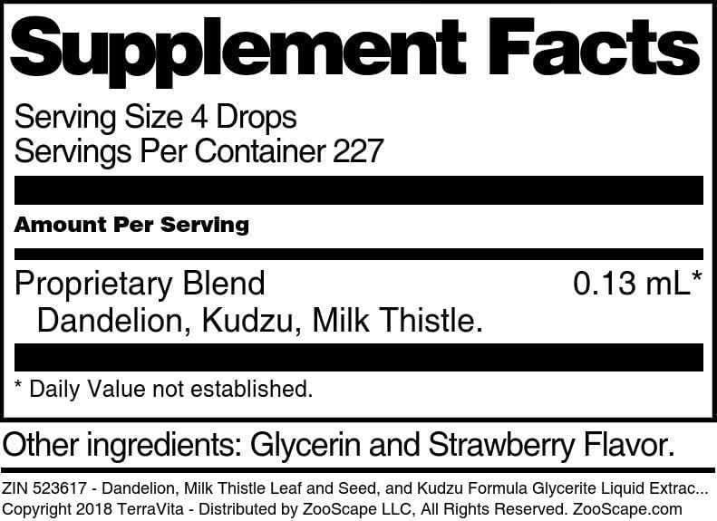Miniatura 8 de TerraVita Extracto líquido de glicerita de soporte hepático (15), sabor a fresa (1 oz, ZIN 523617) - Paquete de 3