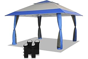 13x13 Pop Up Gazebo with Patented One Push Canopy - the Easiest...