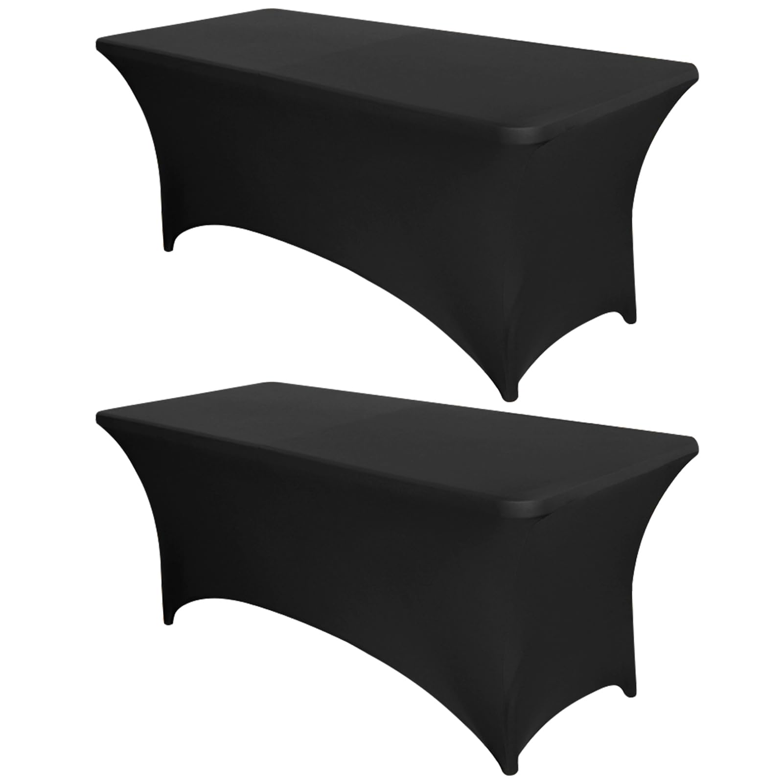 AMFUN 2 Pack 4FT Kitchen Spandex Table Cloth, Stretch Rectangular Table Cloth,Tight