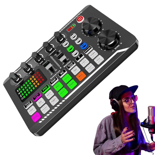 Tarjeta de sonido en F998, mezclador de audio LED Imagen de Tarjeta de sonido en F998, mezclador de audio LED