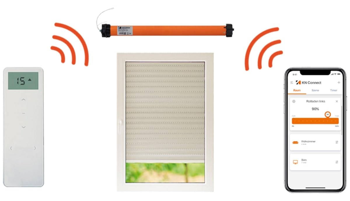 Favorit Smart 140025 Akku-Rohrmotor, 60 mm, 161 W, 20 Nm