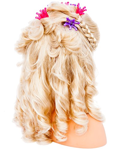 Bayer Design 90005AB Schmink- und Frisierkopf Super Model, Puppenkopf mit Haarzubehör, Make-up, zum Stylen, Blond