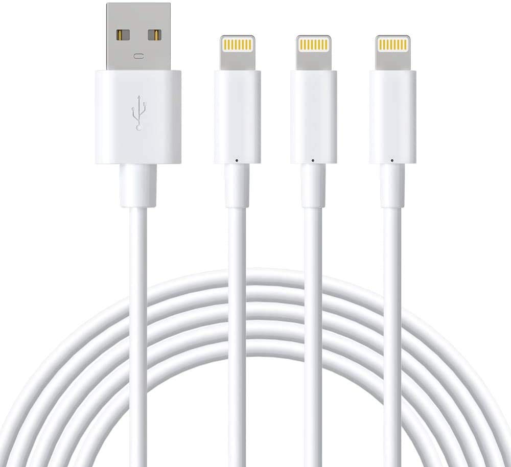 MarchpowerLightning Cable MFi Certified, 3Pack 6FT iPhone Charging Cable, USB A to Lightning Charger Cable for iPhone 14 Plus 13 Pro Max 12 11 Pro Max Xs Max X 8Plus 7Plus 6S iPad Mini 6 iPod White